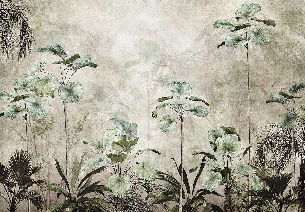 Dzsungel mintás vlies poszter tapéta pálmafa mintával 368x254 vlies