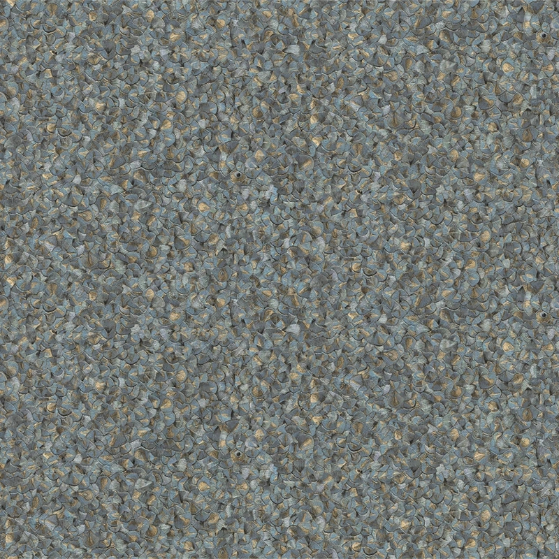 Dekor tapéta fémes kék és arany toll mintás tapéta