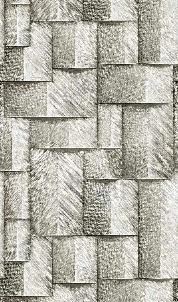 Fotótapéta fahatású geometriai mintával szürke színben