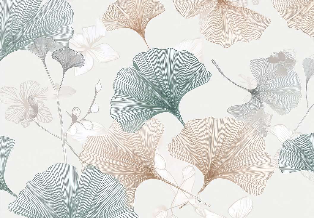 Fotótapéta ginkgo levél mintával 368x254 vlies