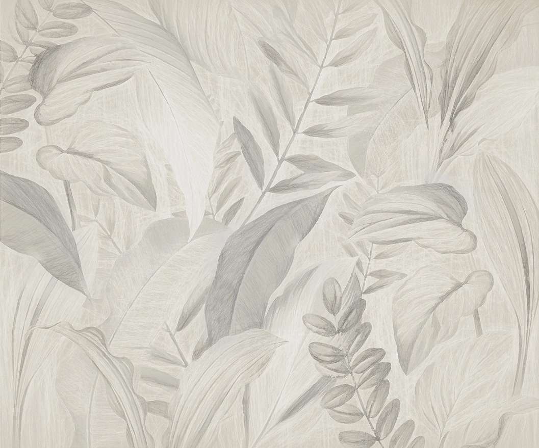 Fotótapéta szürkés óriás trópusi levél mintával