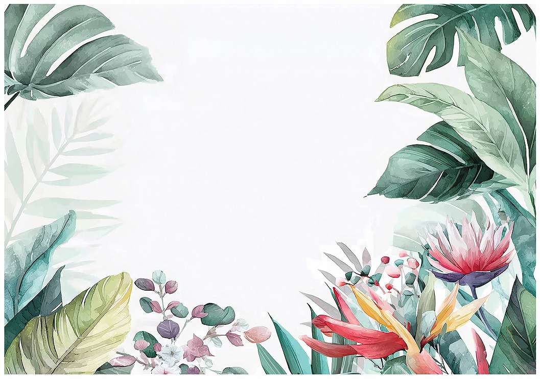 Fotótapéta virág és levél mintával 368x254 vlies