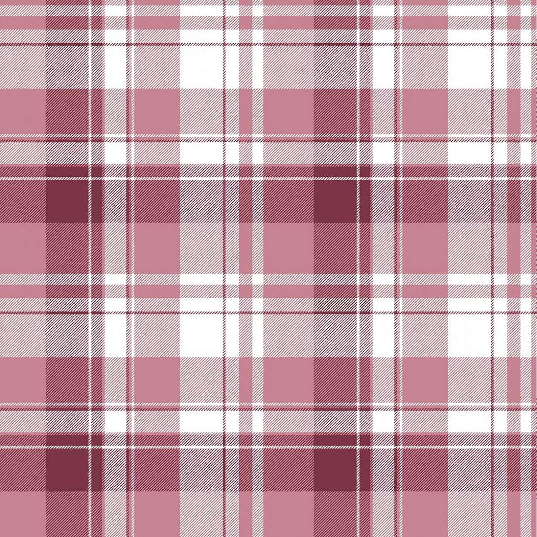 Klasszikus bordó skótkockás mintás olasz vinyl tapéta