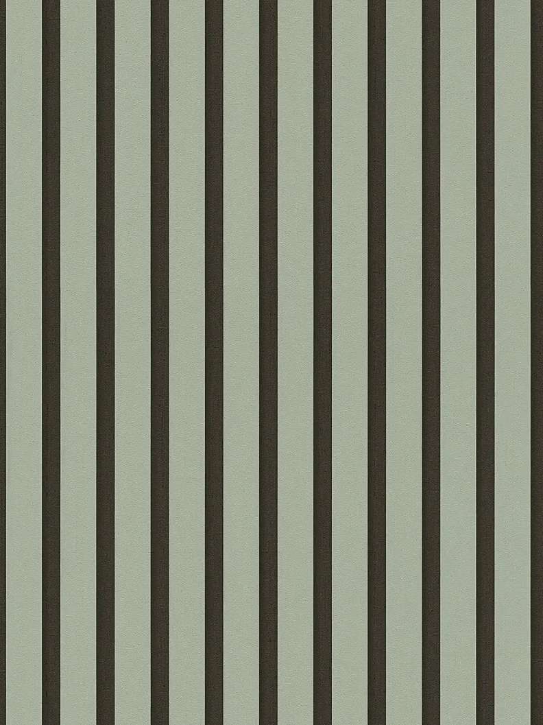 Mosható dekor tapéta csíkos mintával enyhén fényes zöld és fekete színben